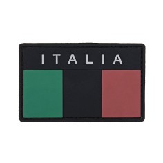 LA PATCHERIA: Italian Flag Low Vis Black PVC