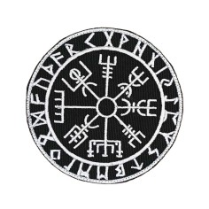 LA PATCHERIA: Vegvisir Runic Compass Black