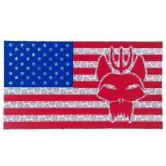 LA PATCHERIA: Bravo Seal Team Bandiera USA Riflettente Fullcolor
